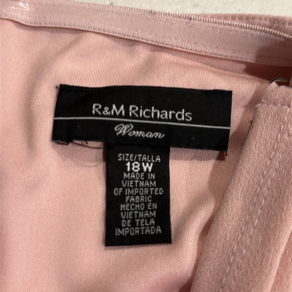 R&M Richards • Blush Cold Shoulder Ruffle Dress • Sz 18W • NWT! - Picture 9 of 11
